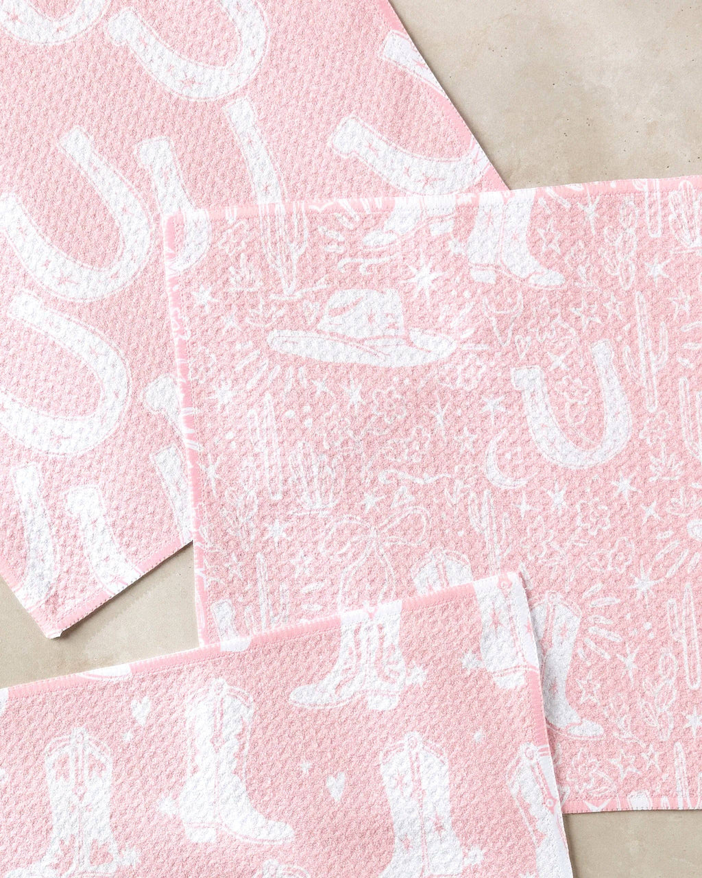 Geometry Chic Lucky Boots Dishcloth Set