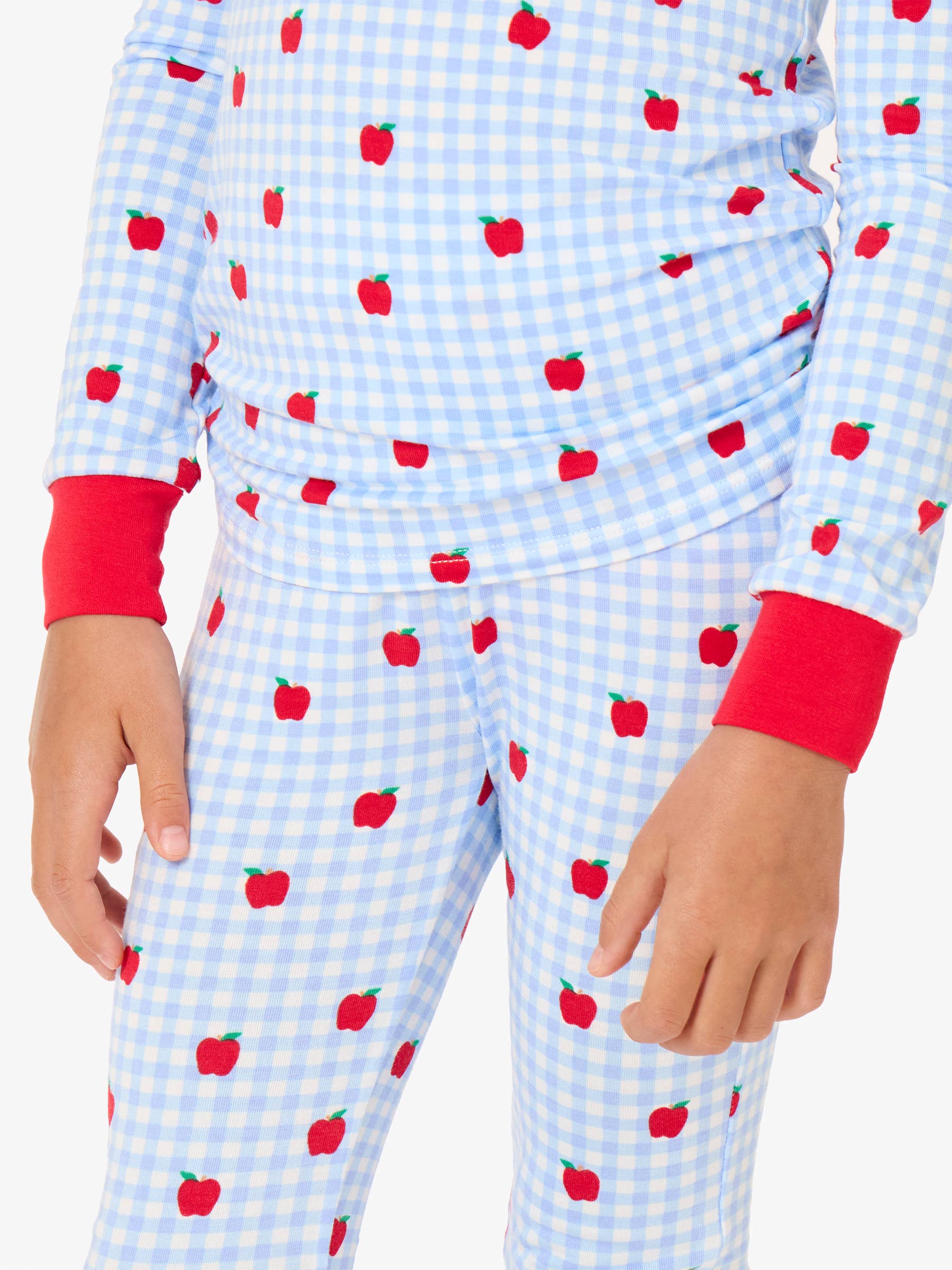 SoftSnooze™ Apple Orchard Gingham Kids Pajama Set