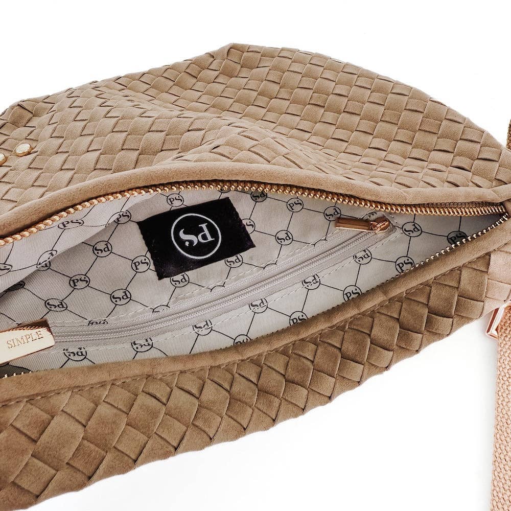 Pretty Simple Suede Westlyn Woven Bum Bag