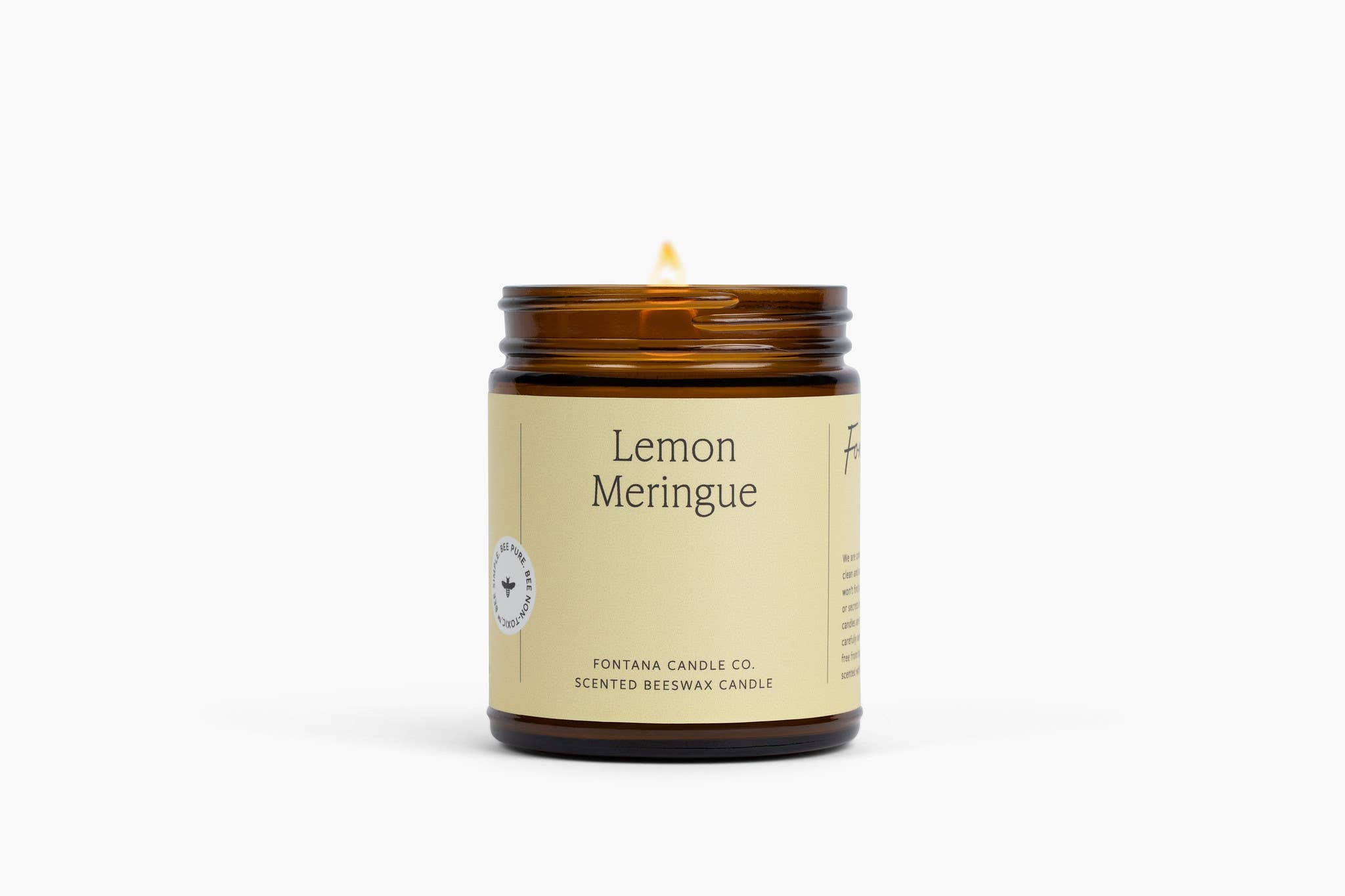 Lemon Meringue Essential Oil Beeswax Jar Candle