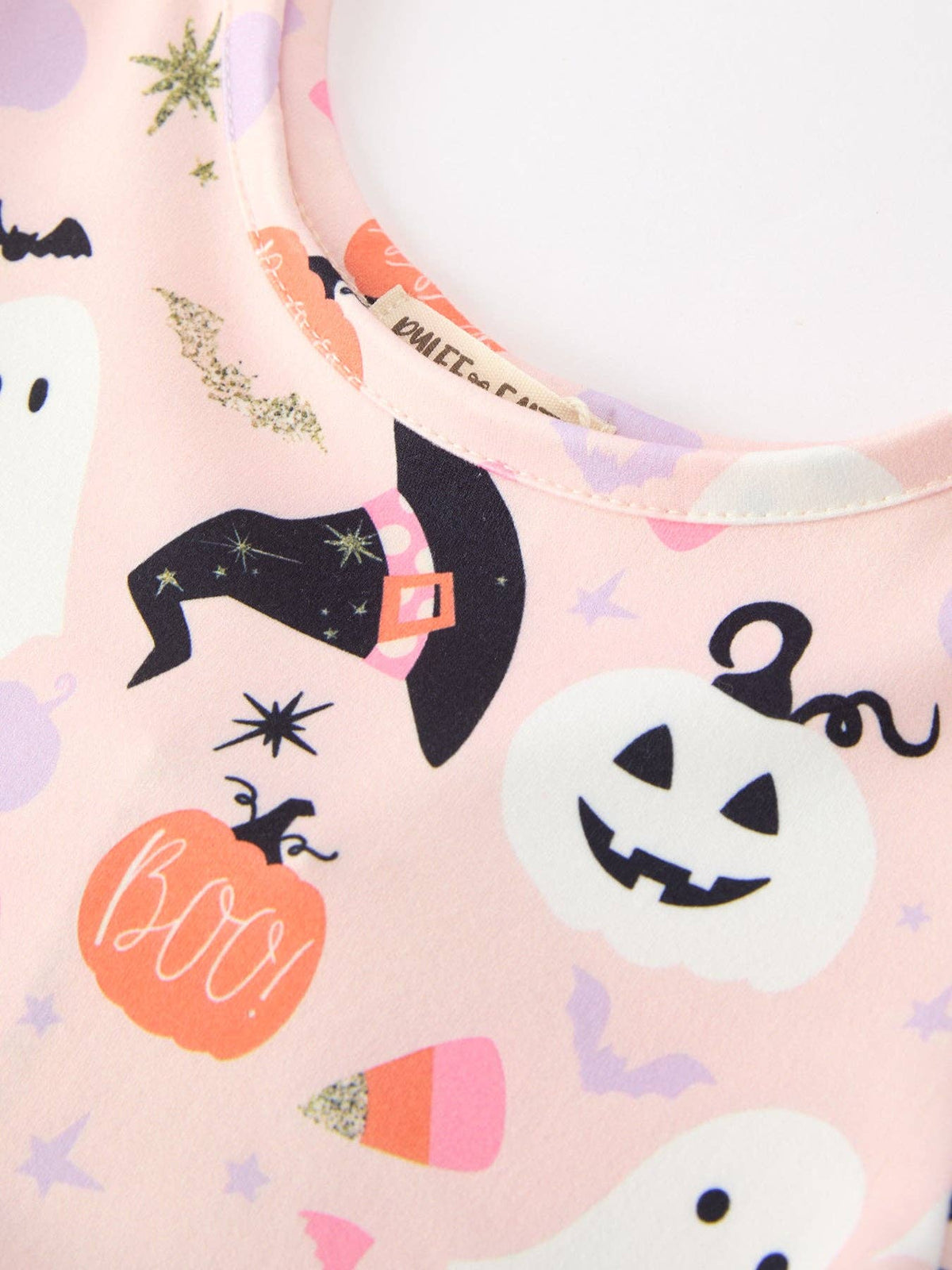 Halloween Ghost Girl Short-sleeved Twirl Dress