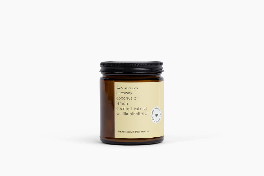 Lemon Meringue Essential Oil Beeswax Jar Candle