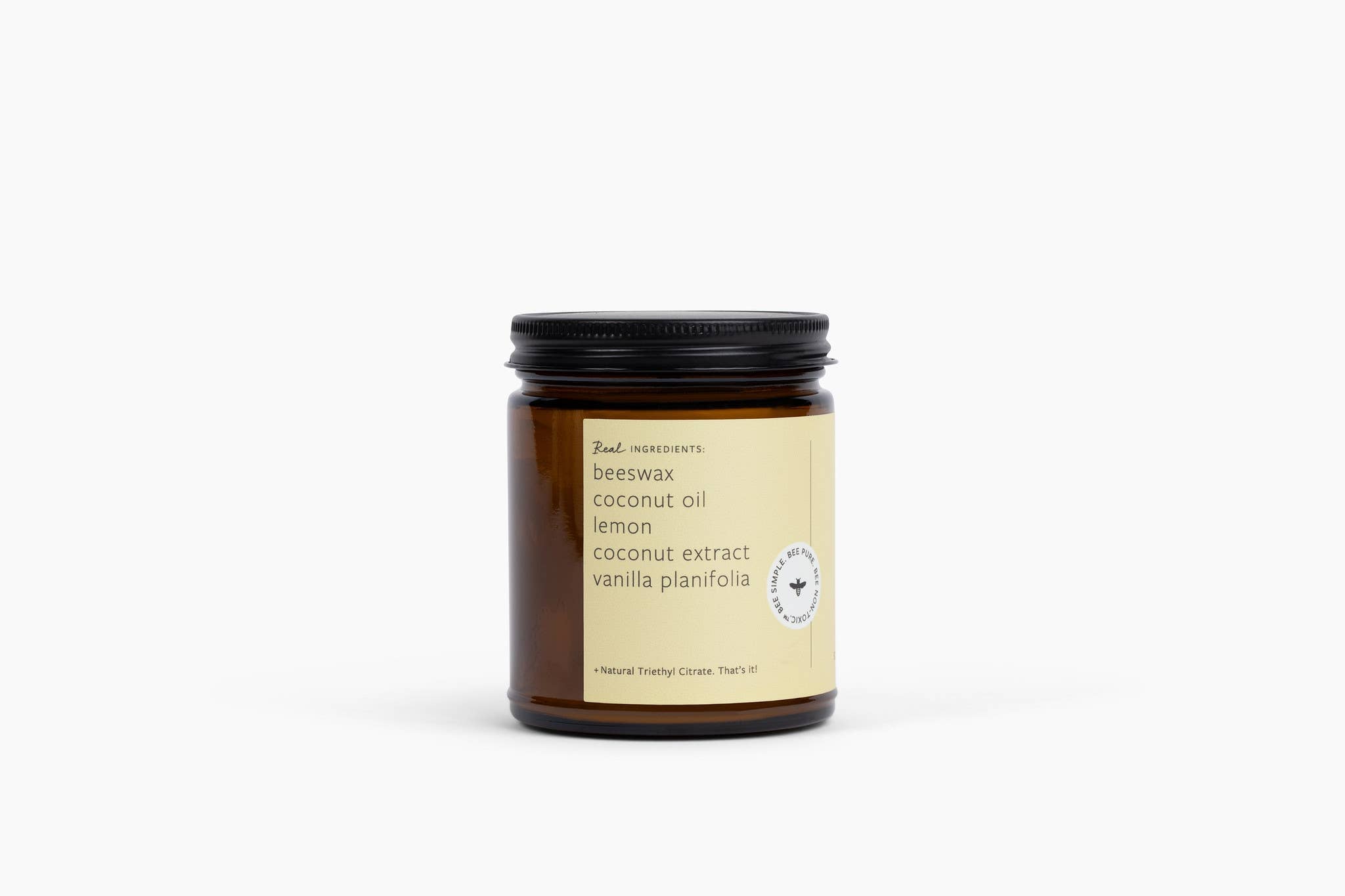 Lemon Meringue Essential Oil Beeswax Jar Candle