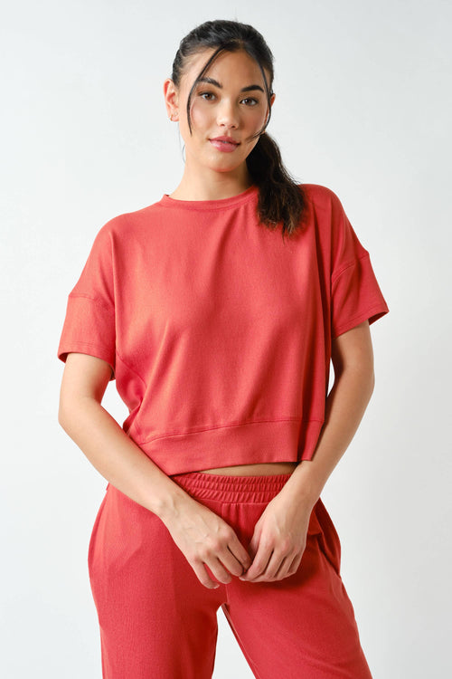 Brushed Hacci Dolman Top