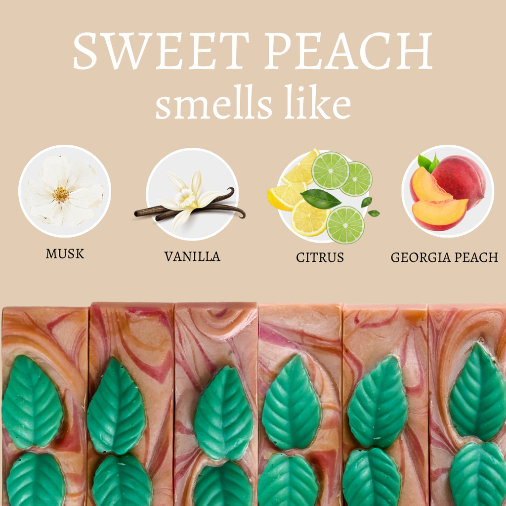 Sweet Peach Summer Handmade Soap Bar - 4oz