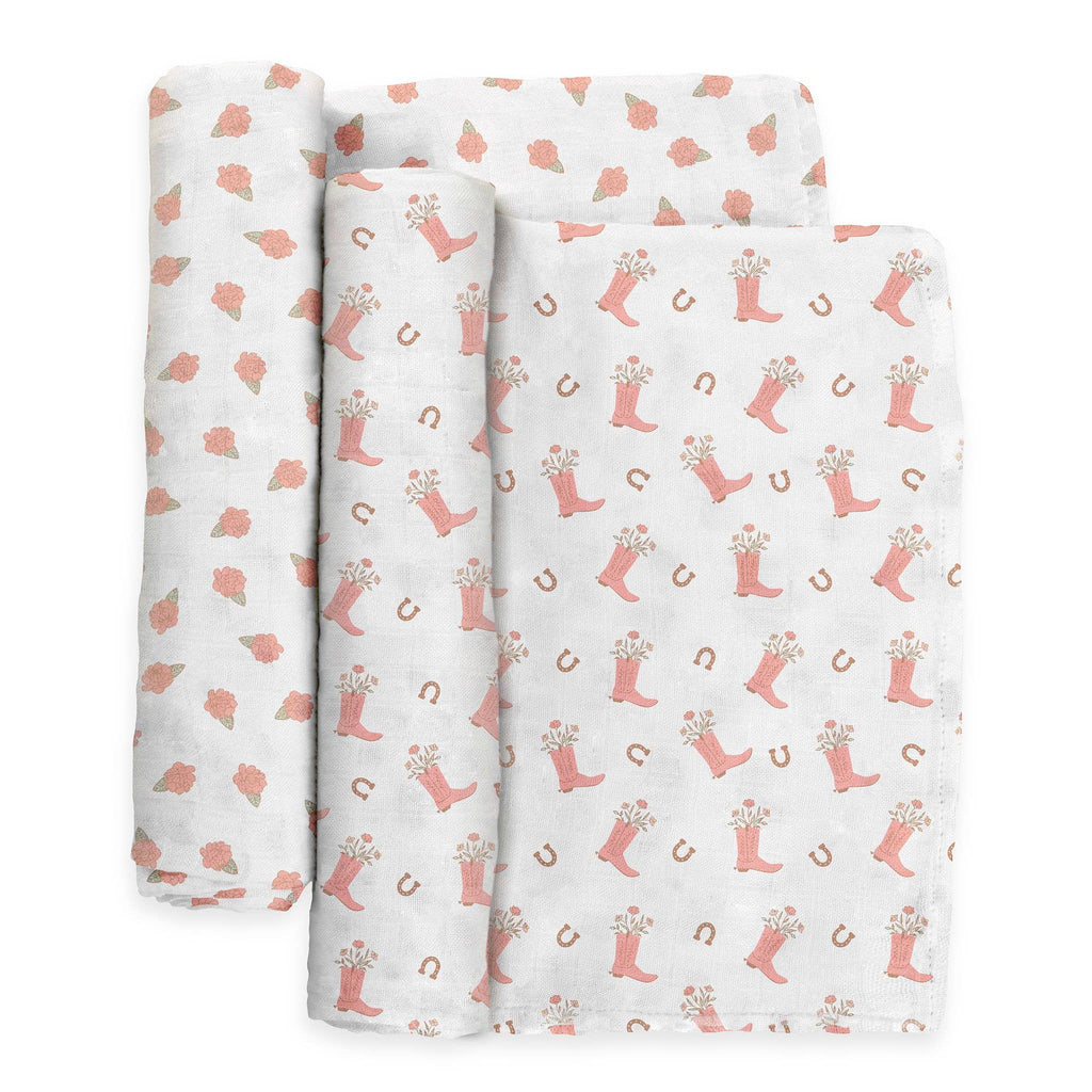 Bloomin' Boot Swaddle Blanket Set