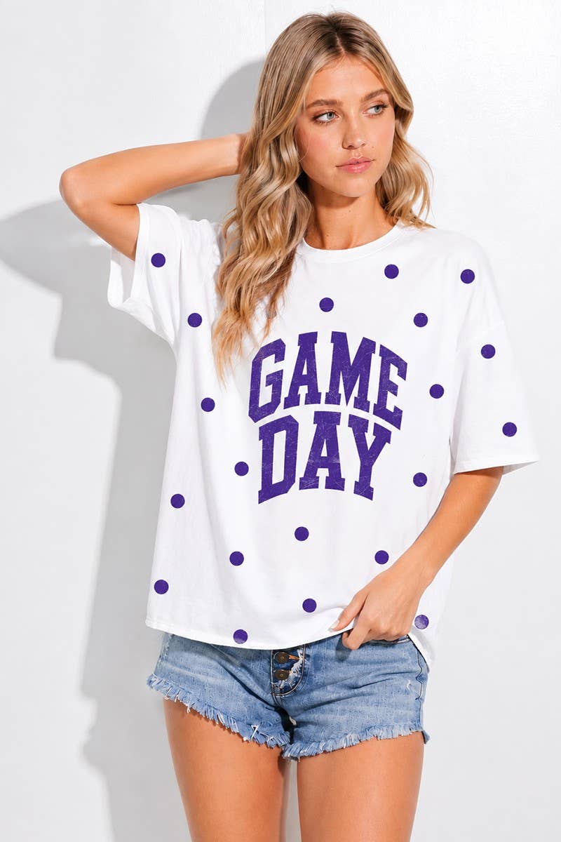 Game Day Polka Dot Top