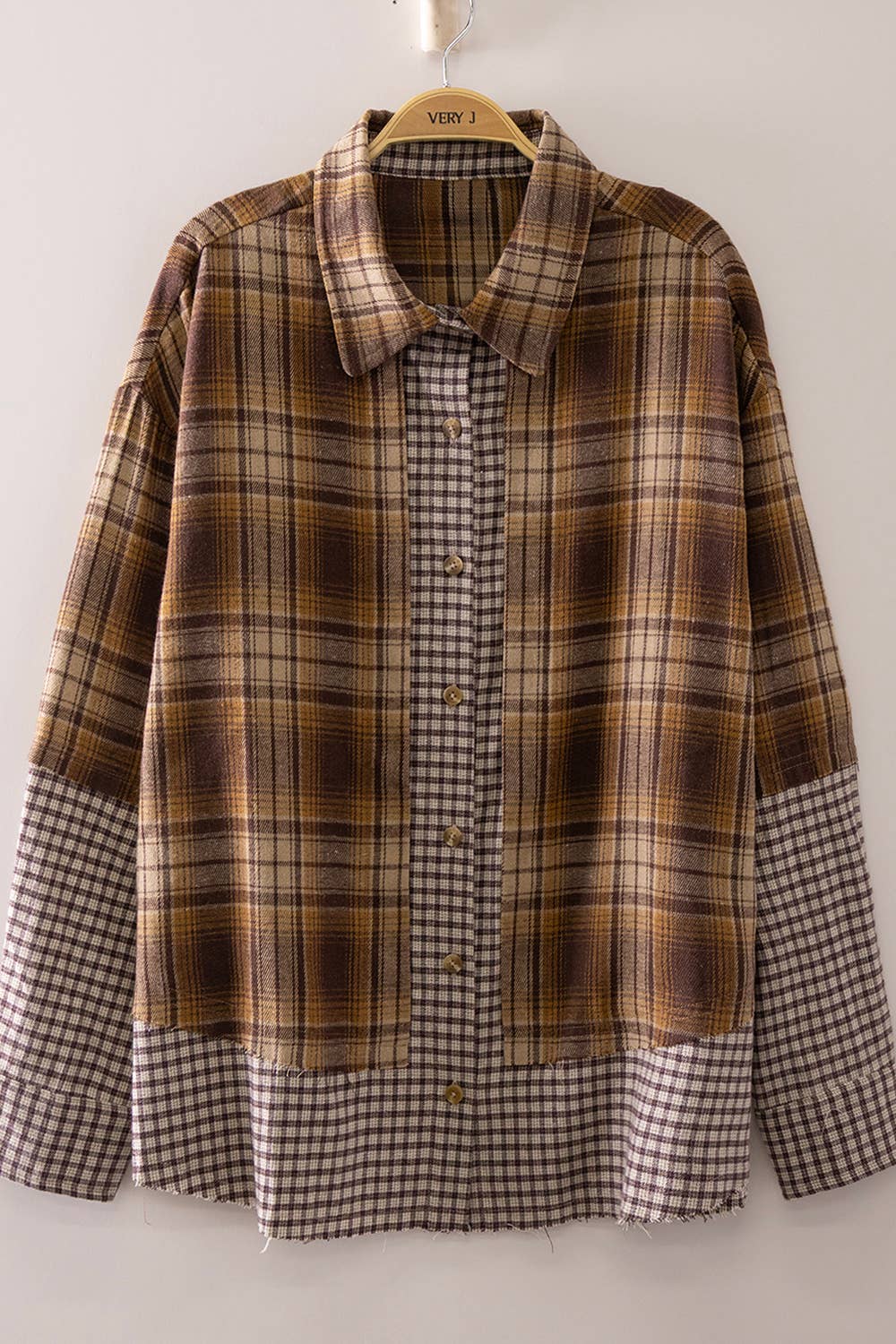Plaid Patchwork Shirt