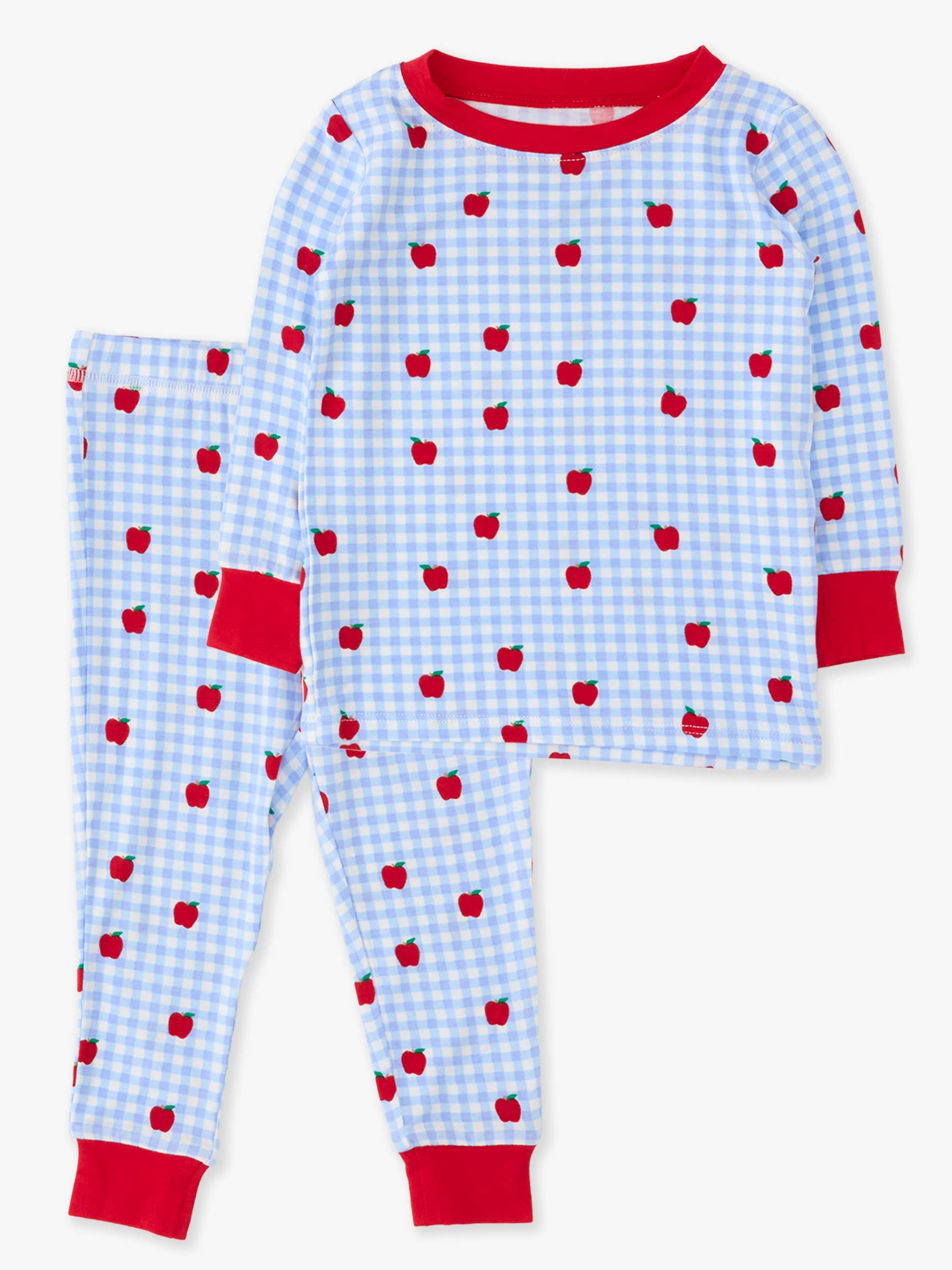 SoftSnooze™ Apple Orchard Gingham Kids Pajama Set