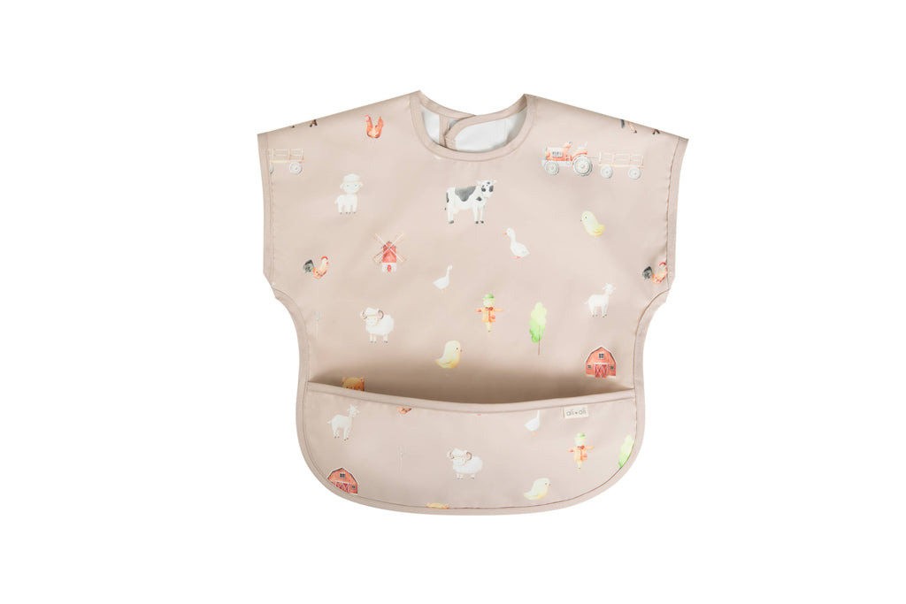 Farm Smock Bib for Baby & Toddler Short Sleeve