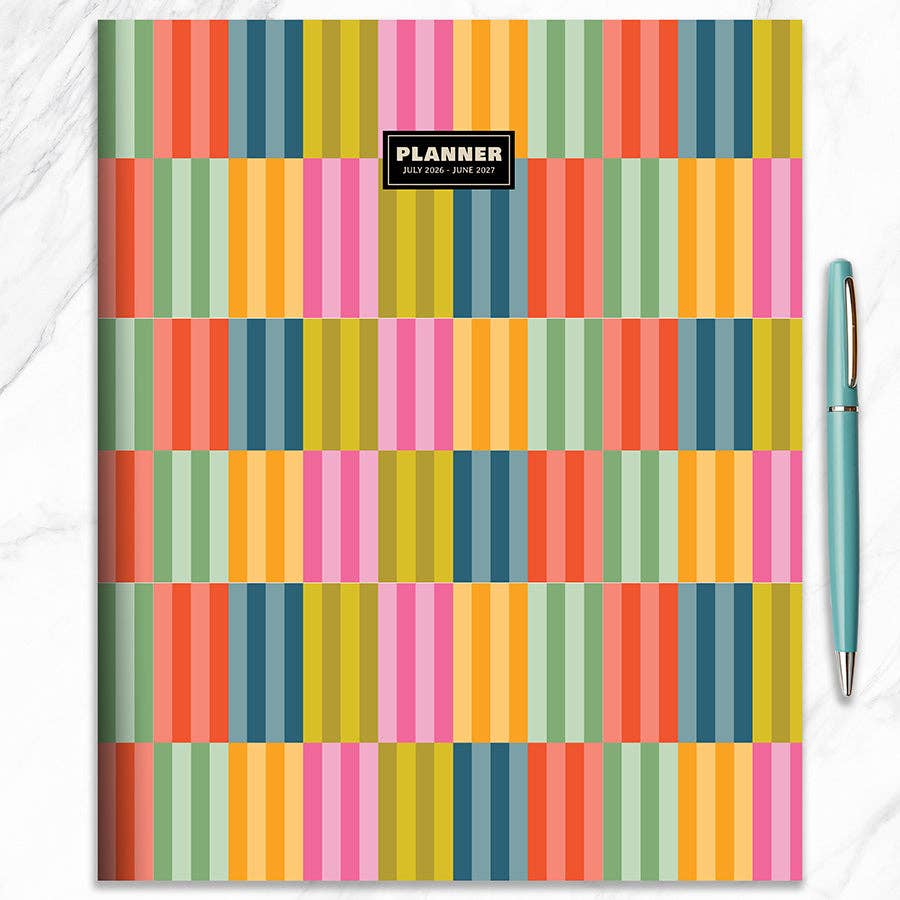 2026/2027 Blocked Colors Large Monthly Planner