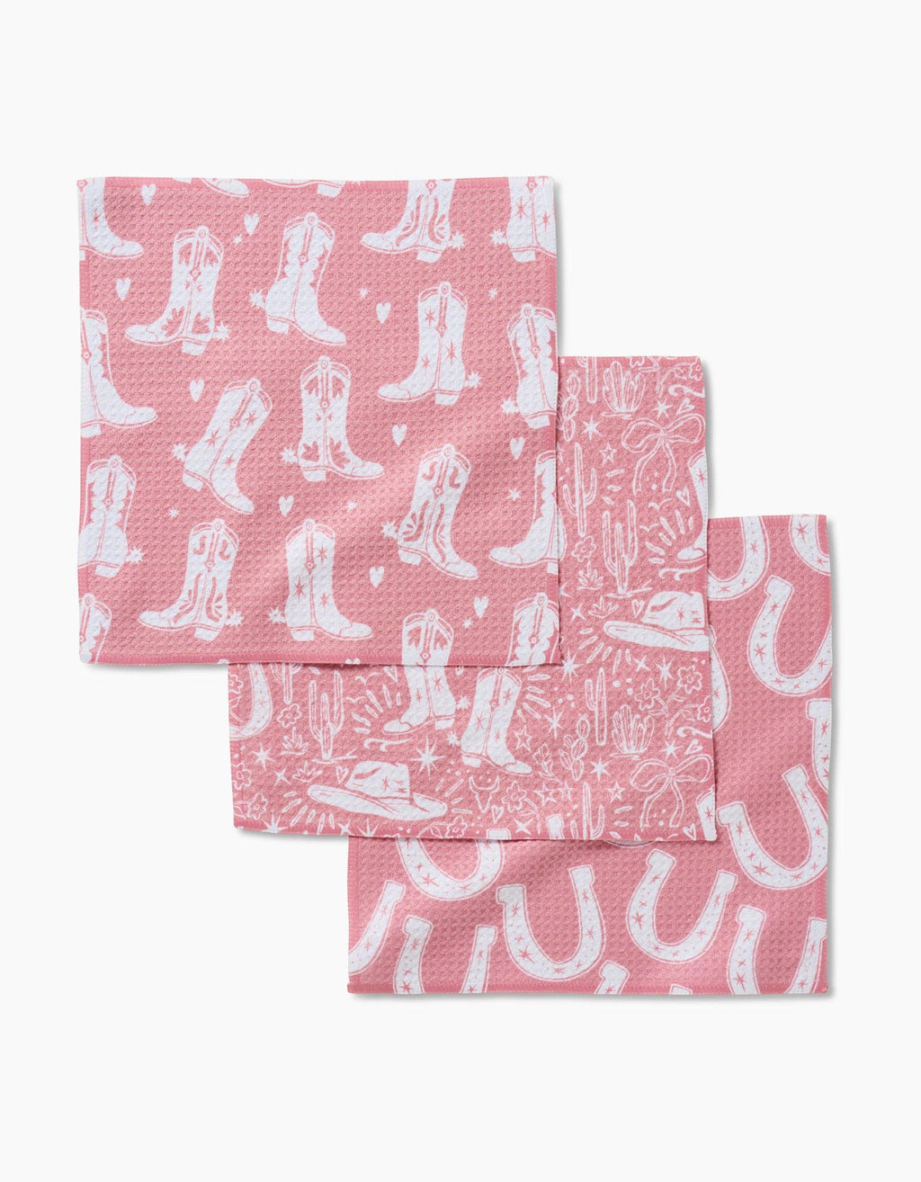 Geometry Chic Lucky Boots Dishcloth Set