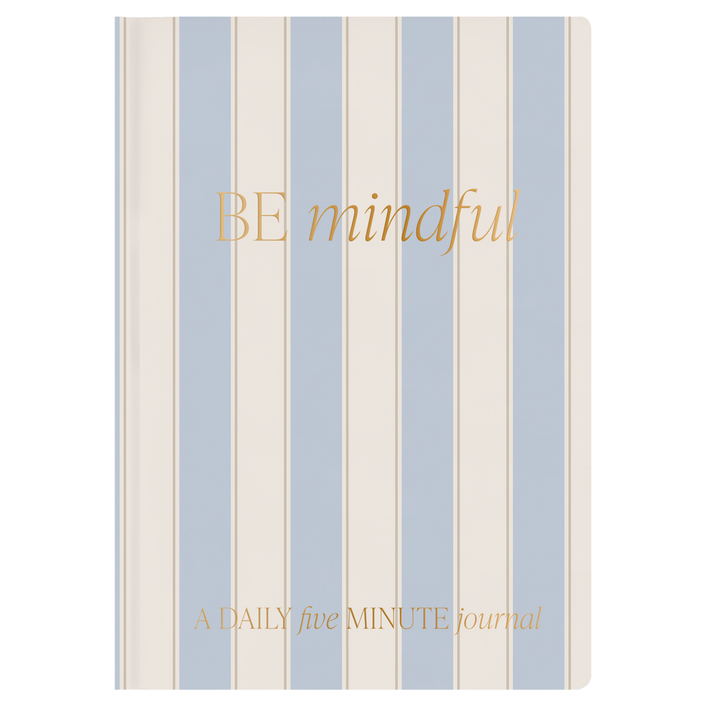 Be Mindful Prompted Striped Journal