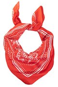 Red  Paisley Design Square Bandana Scarf