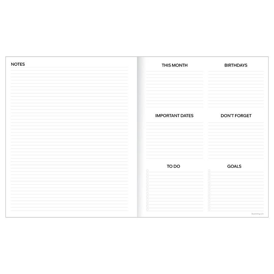 2026/2027 Blocked Colors Large Monthly Planner