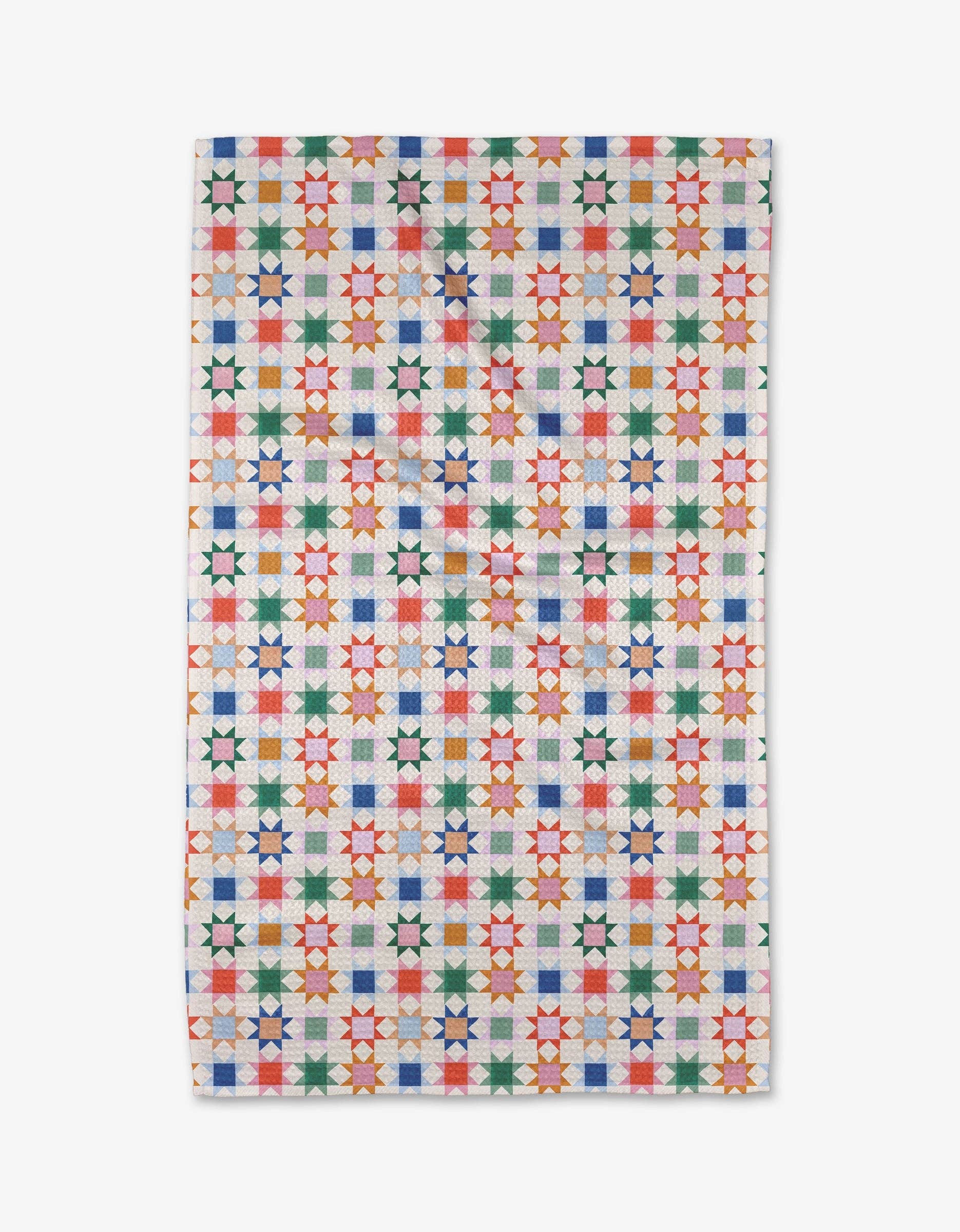 Geometry Patchwork Picnic Kitchen Tea Towel
