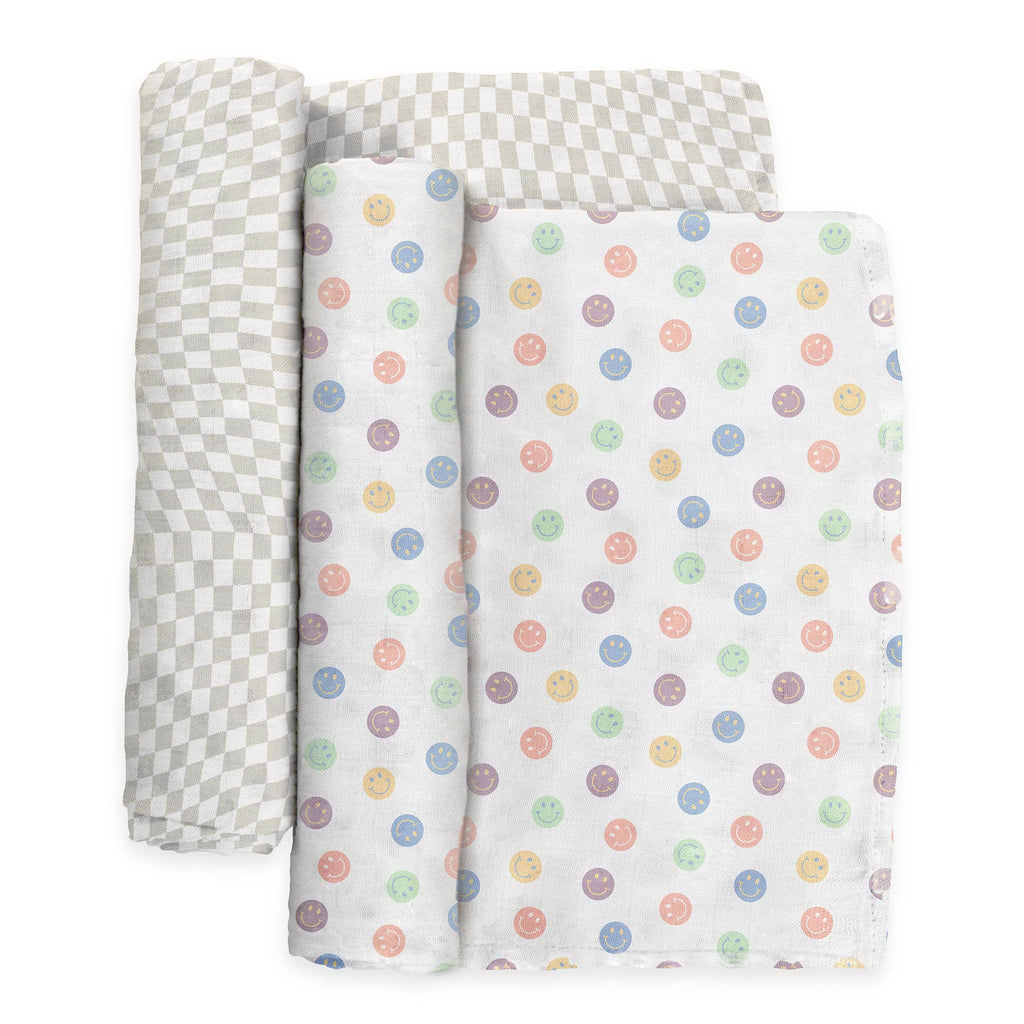 Happy Baby Vibes Swaddle Blanket Set