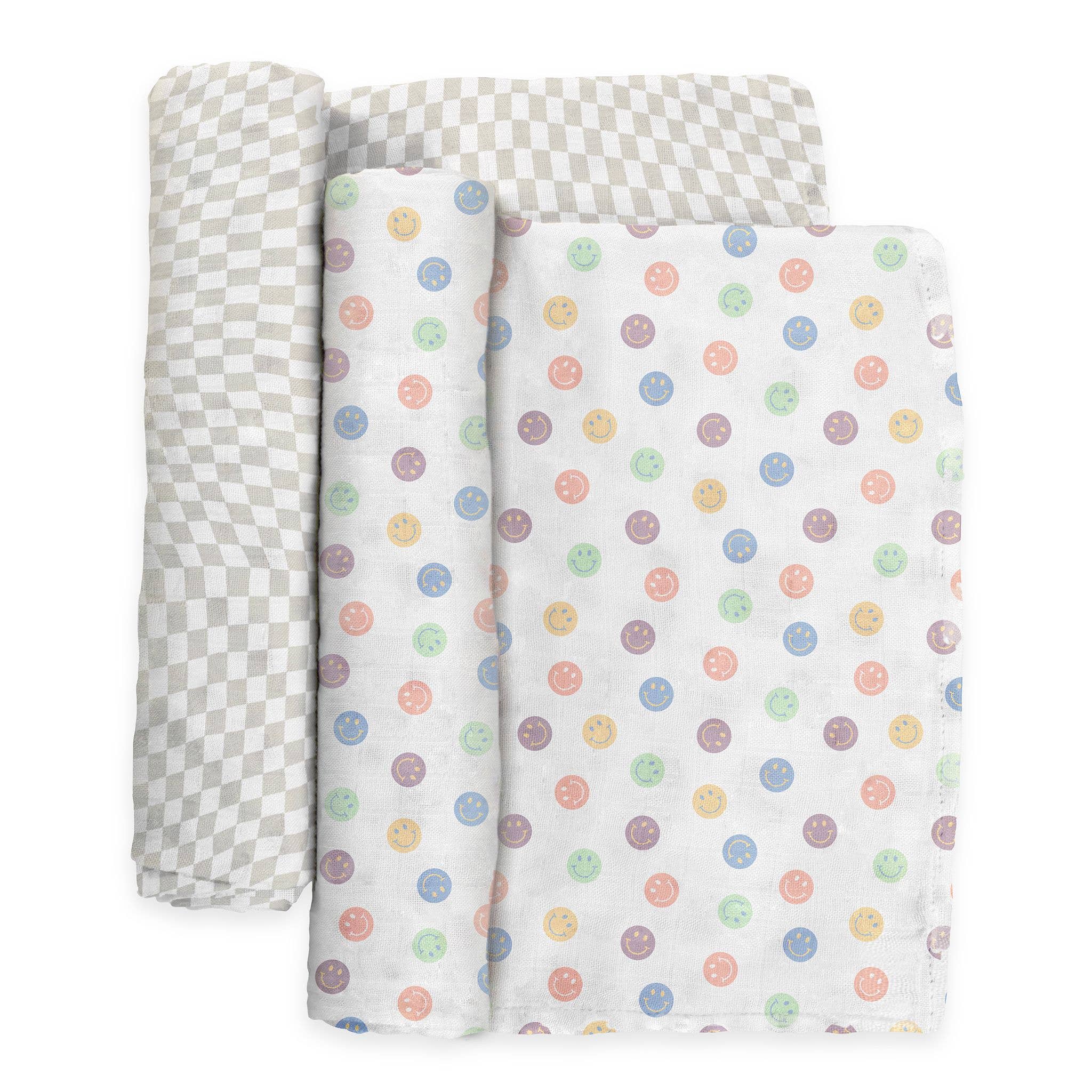 Happy Baby Vibes Swaddle Blanket Set