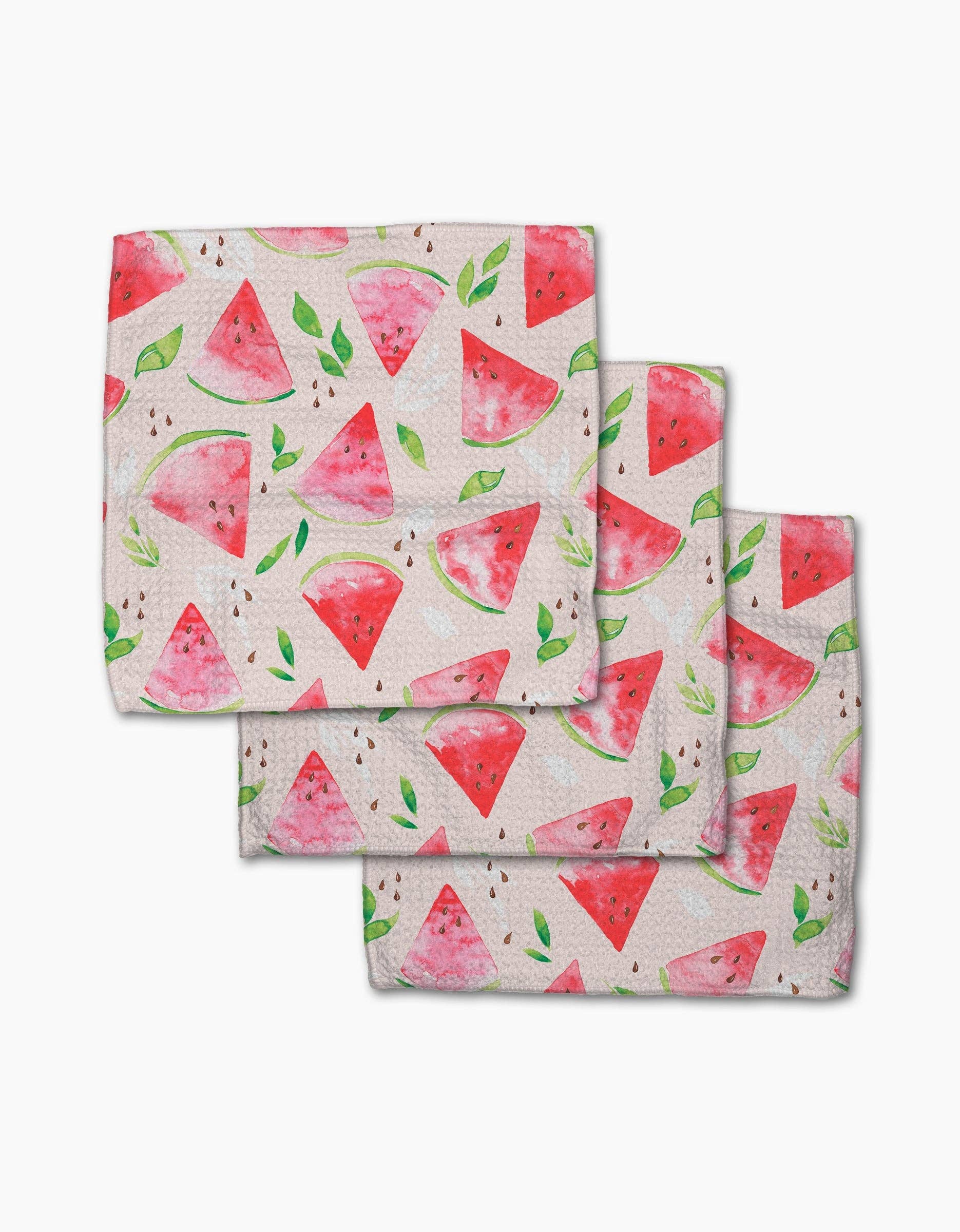 Geometry Watermelon Slice Dishcloth Set
