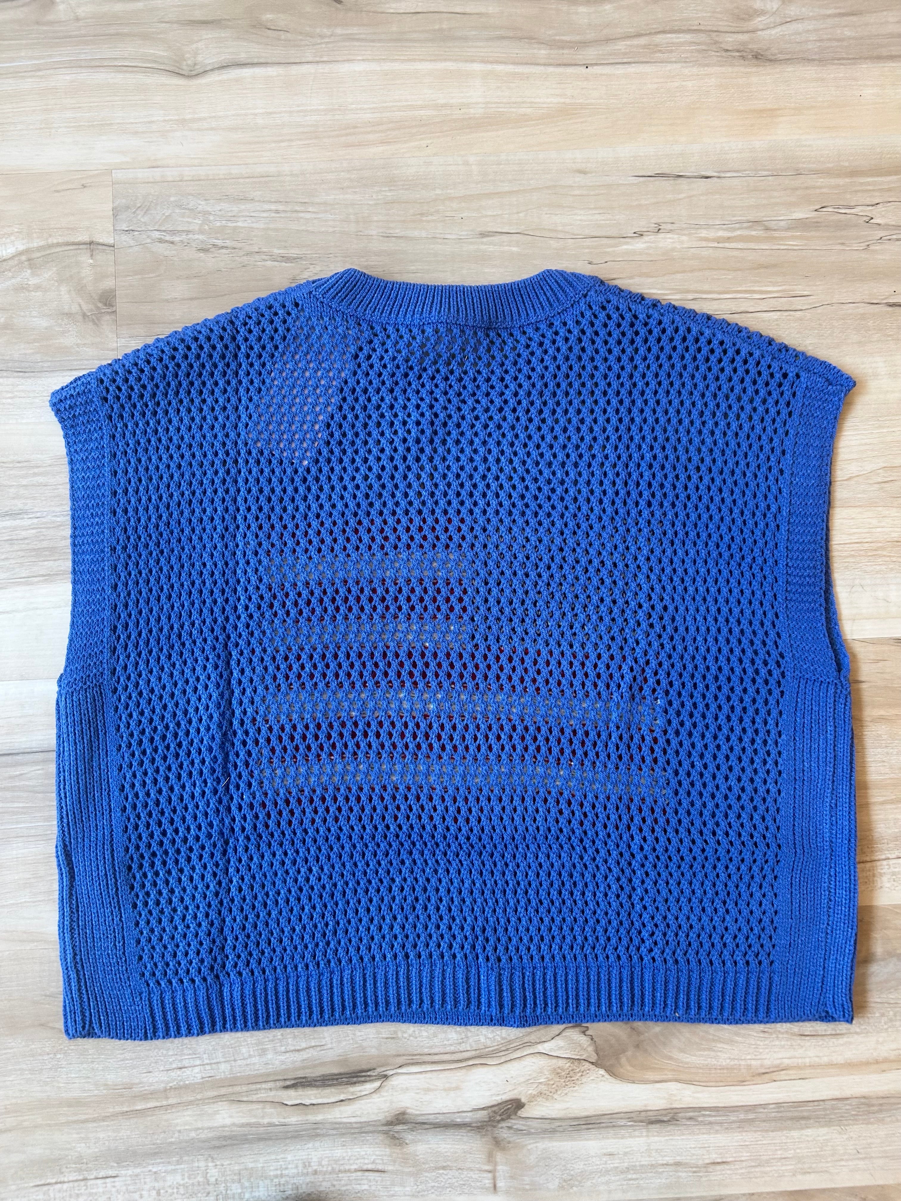 American Flag Open Stitch Sweater Top