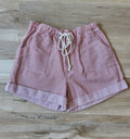 Stripe Cotton Twill Mini Shorts