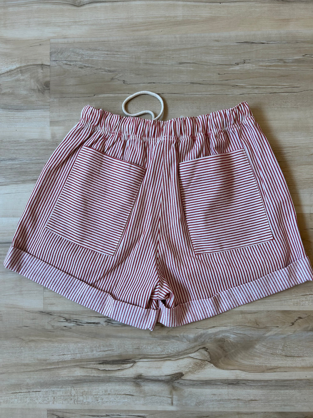 Stripe Cotton Twill Mini Shorts