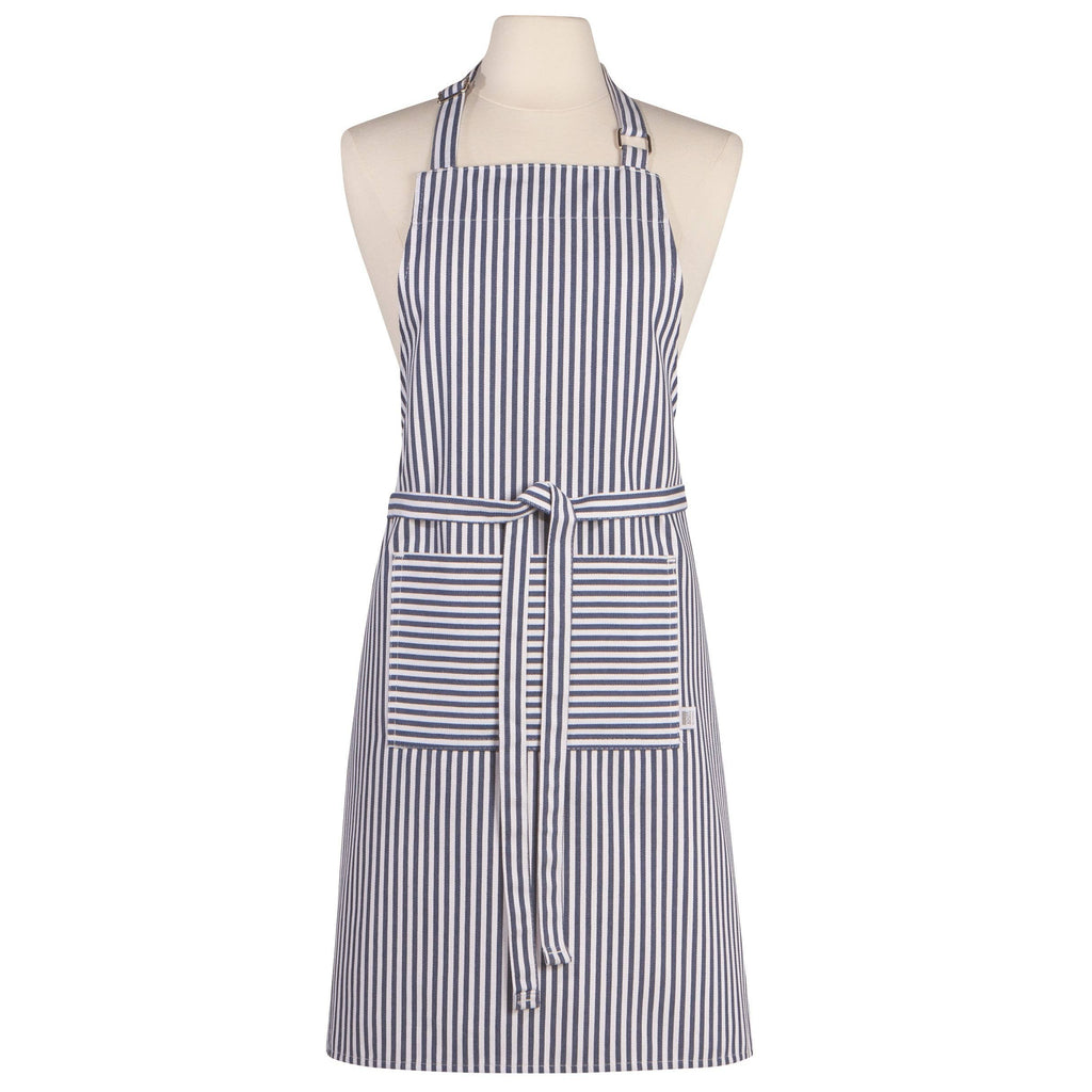 Narrow Royal Blue Stripe Chef Apron