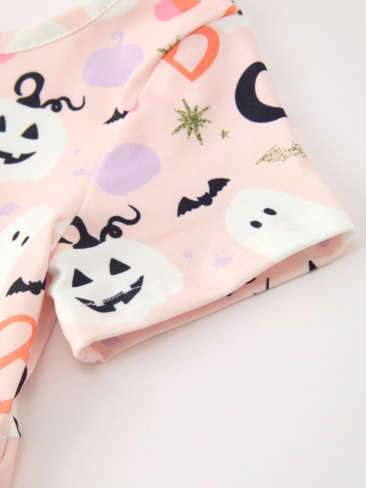 Halloween Ghost Girl Short-sleeved Twirl Dress