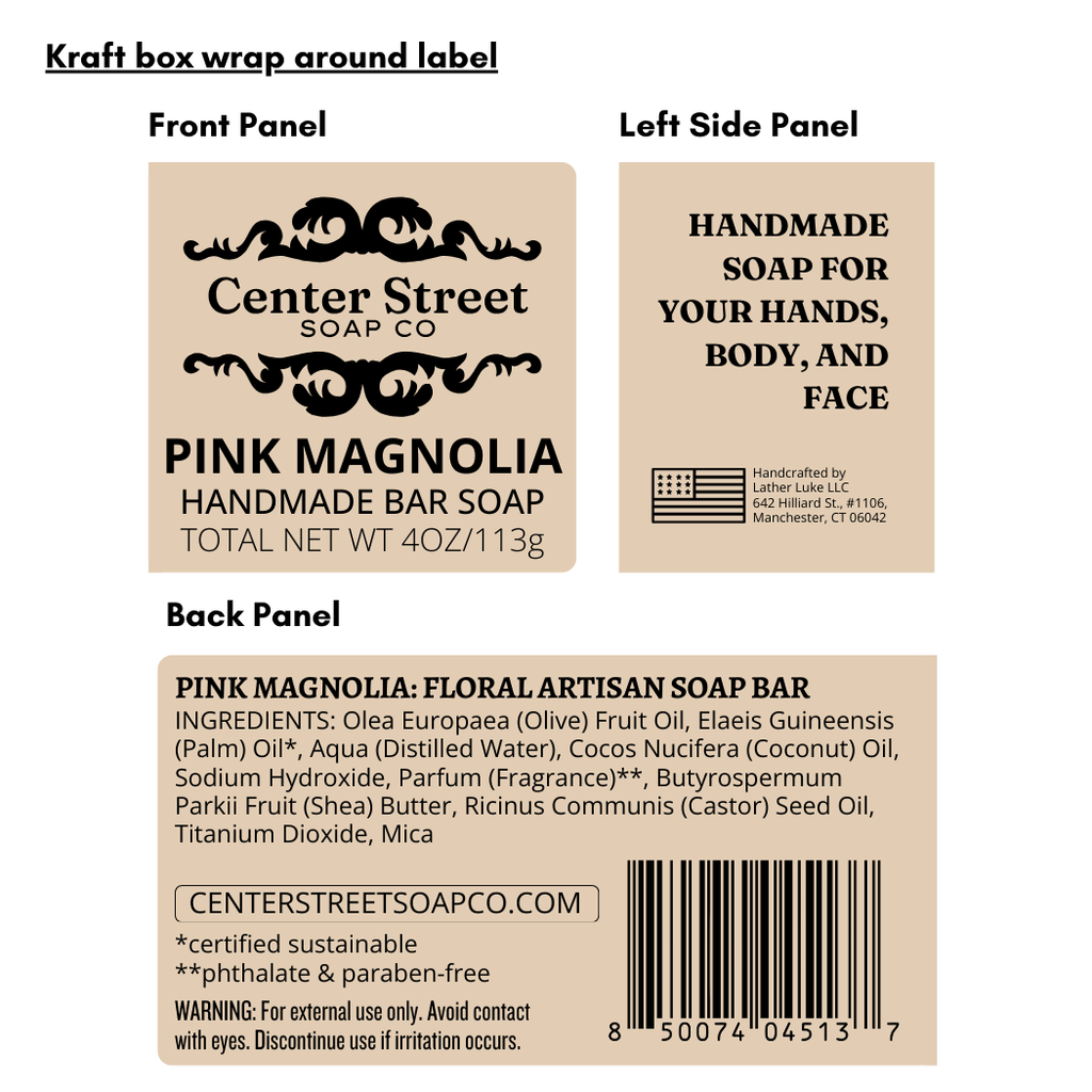 Pink Magnolia Spring Handmade Soap Bar