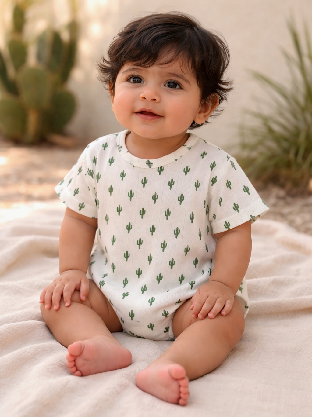Cactus Organic Pointelle T-Shirt Bubble