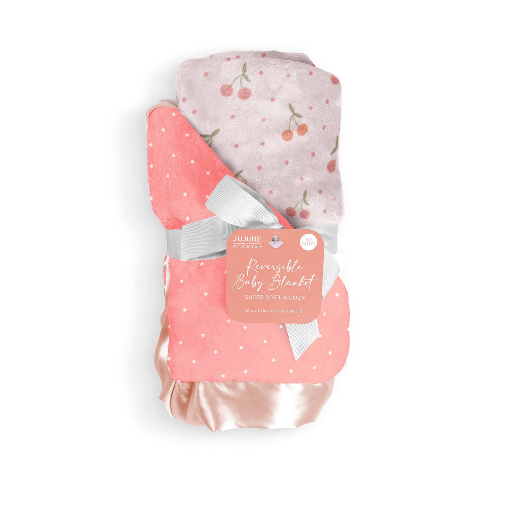 Cherry Cute Reversible Baby Blanket