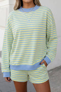Sunshine Stripe Pullover Short Set