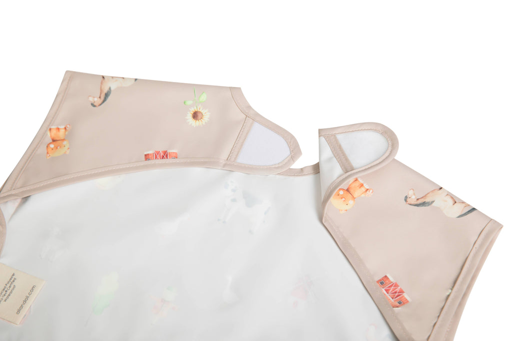 Farm Smock Bib for Baby & Toddler Short Sleeve