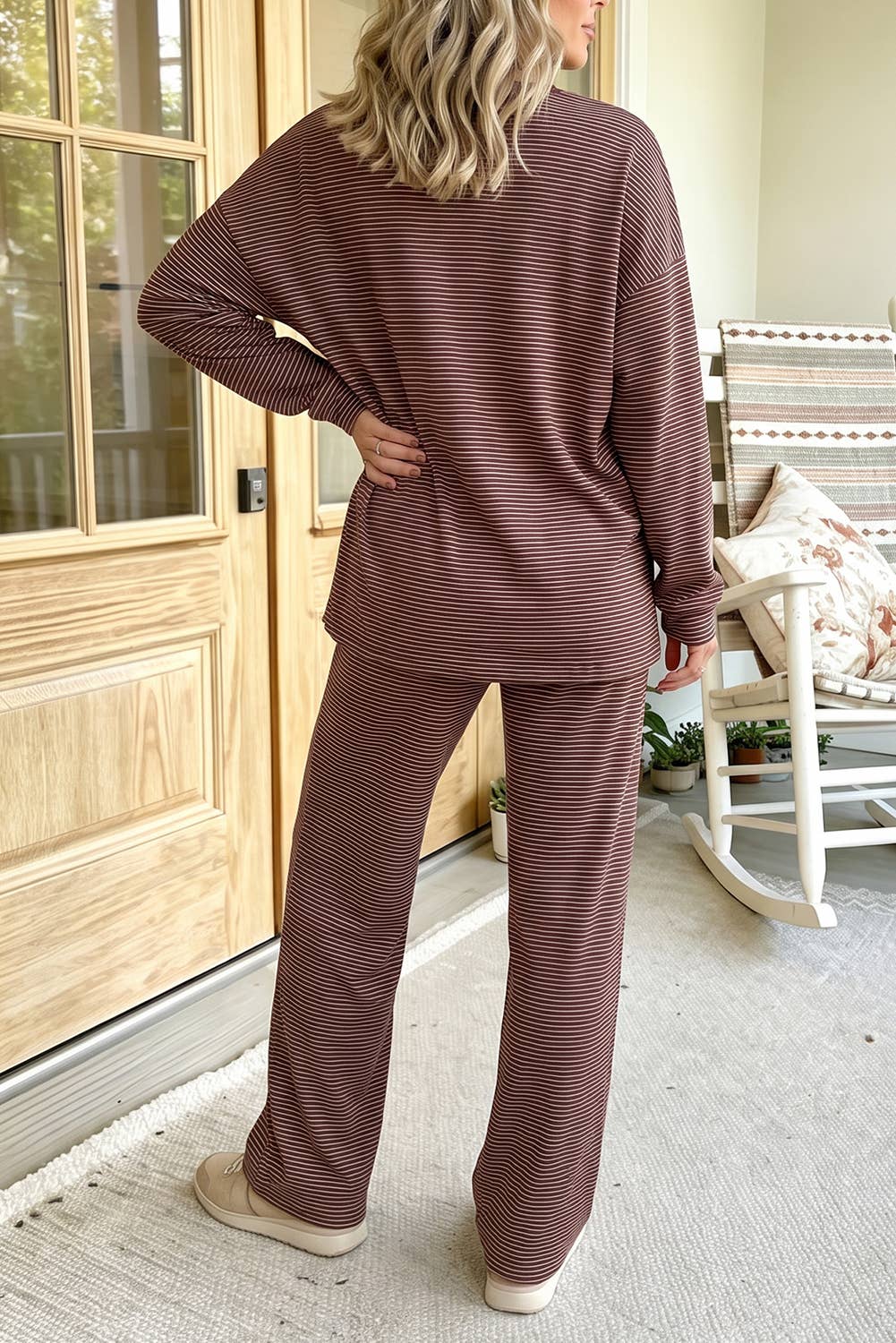 Coco Oversized Stripe Top and Pants Set
