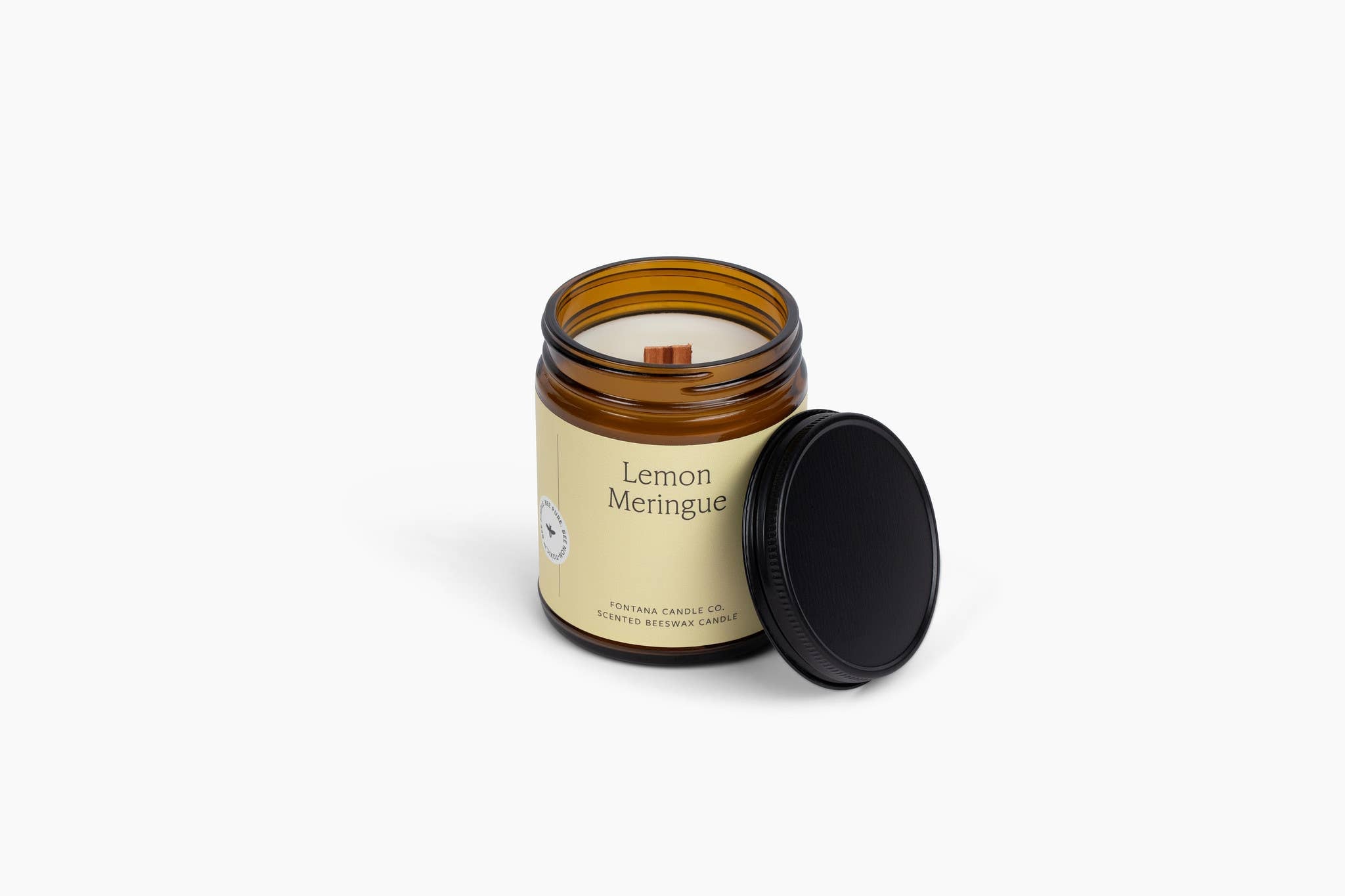 Lemon Meringue Essential Oil Beeswax Jar Candle