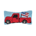 Patriotic Americana Red Truck 4th Of July Throw Pillow