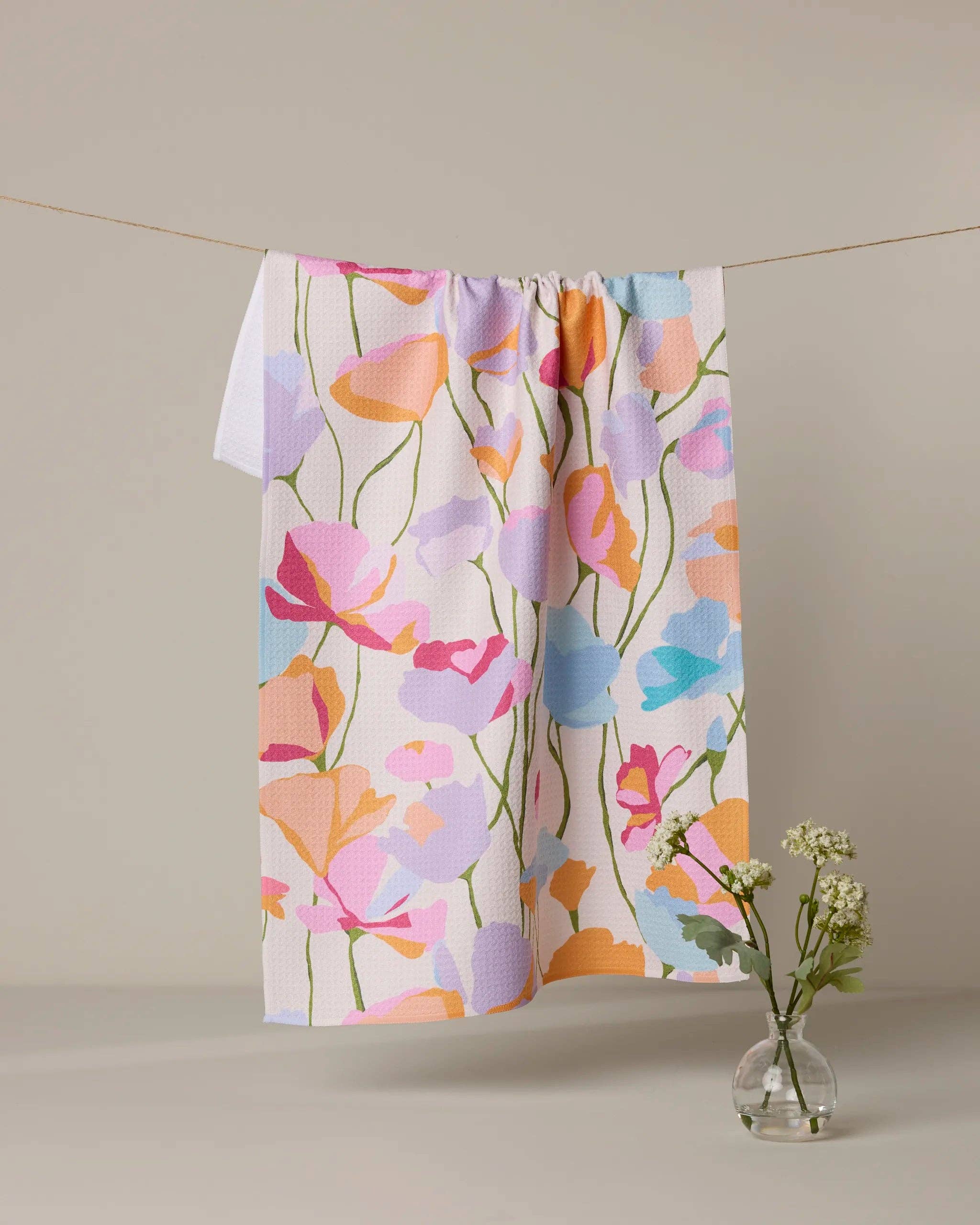 Geometry Sunlit Garden Kitchen Tea Towel