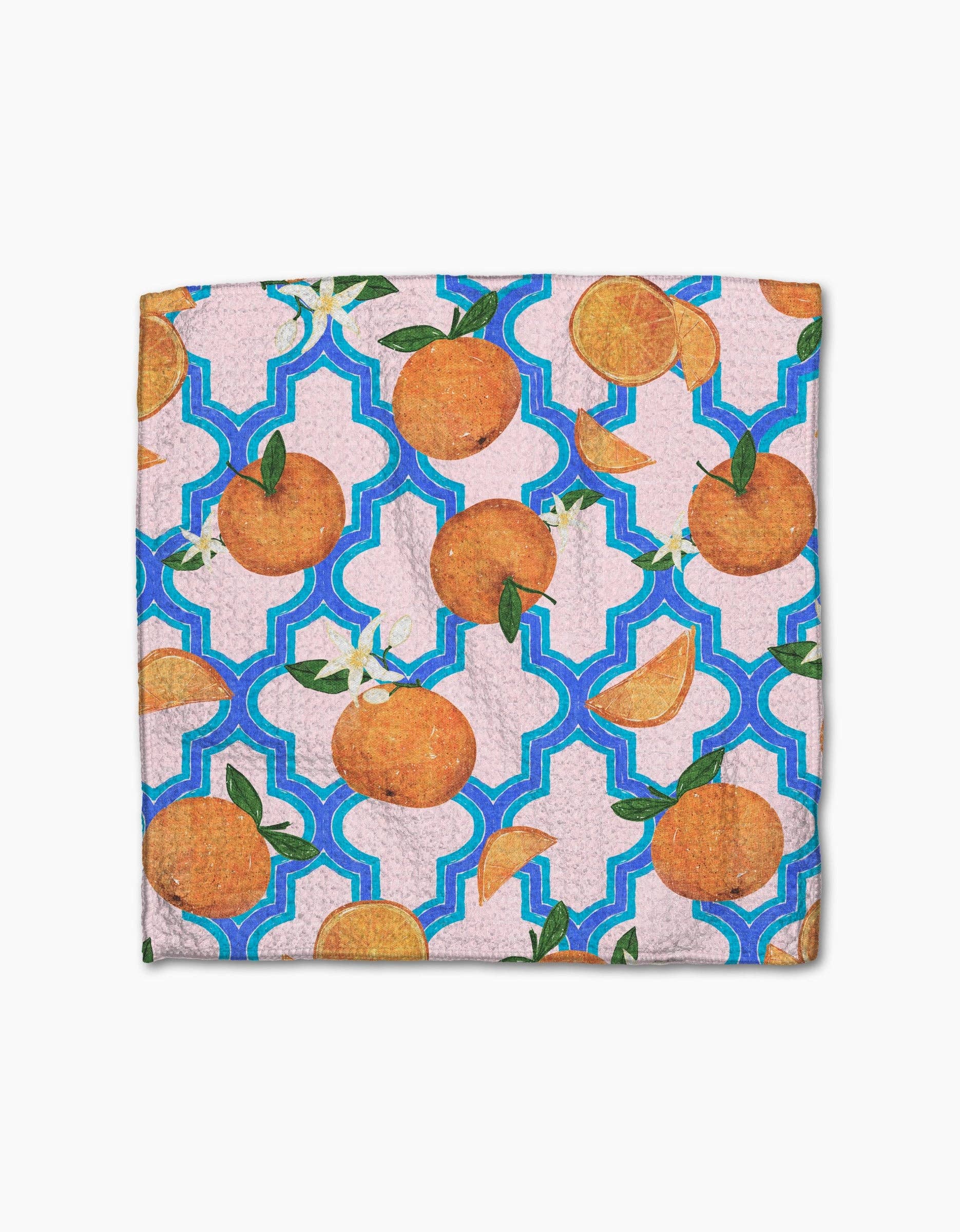 Geometry Orange Trellis Dishcloth Set
