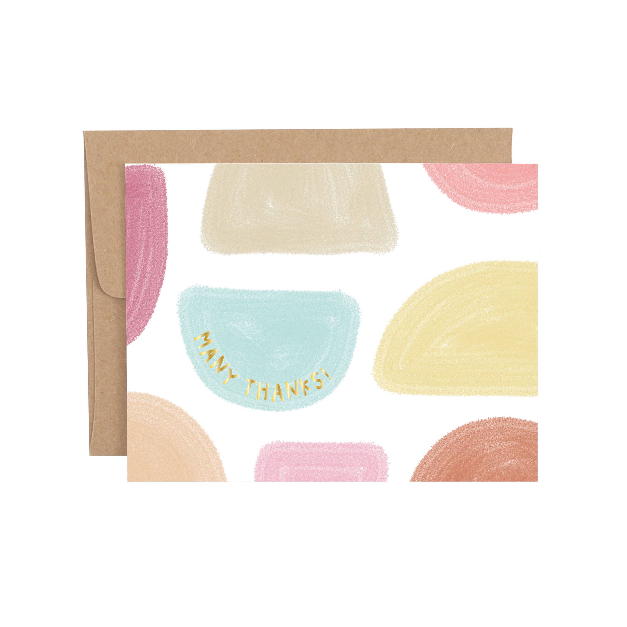 Many Thanks Half Circles Thank You Greeting Card