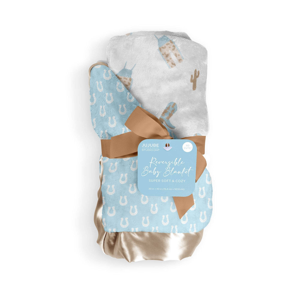 Reversible Baby Blanket Howdy Partner