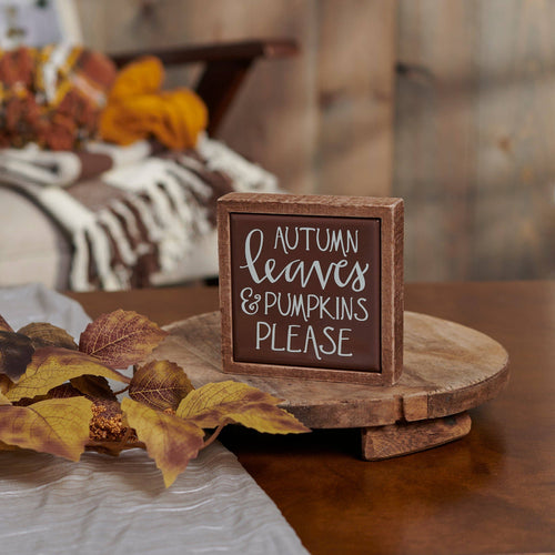 Autumn Leaves Mini Box Sign