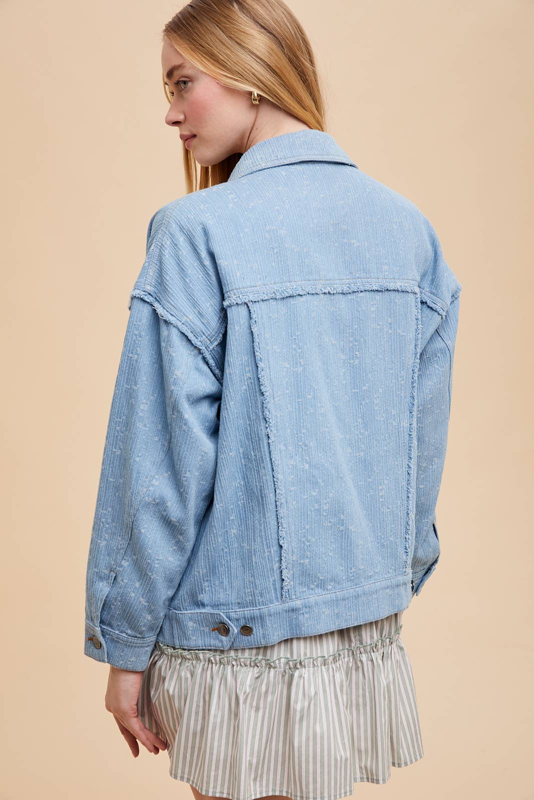 Textured Slub Chambray Shacket