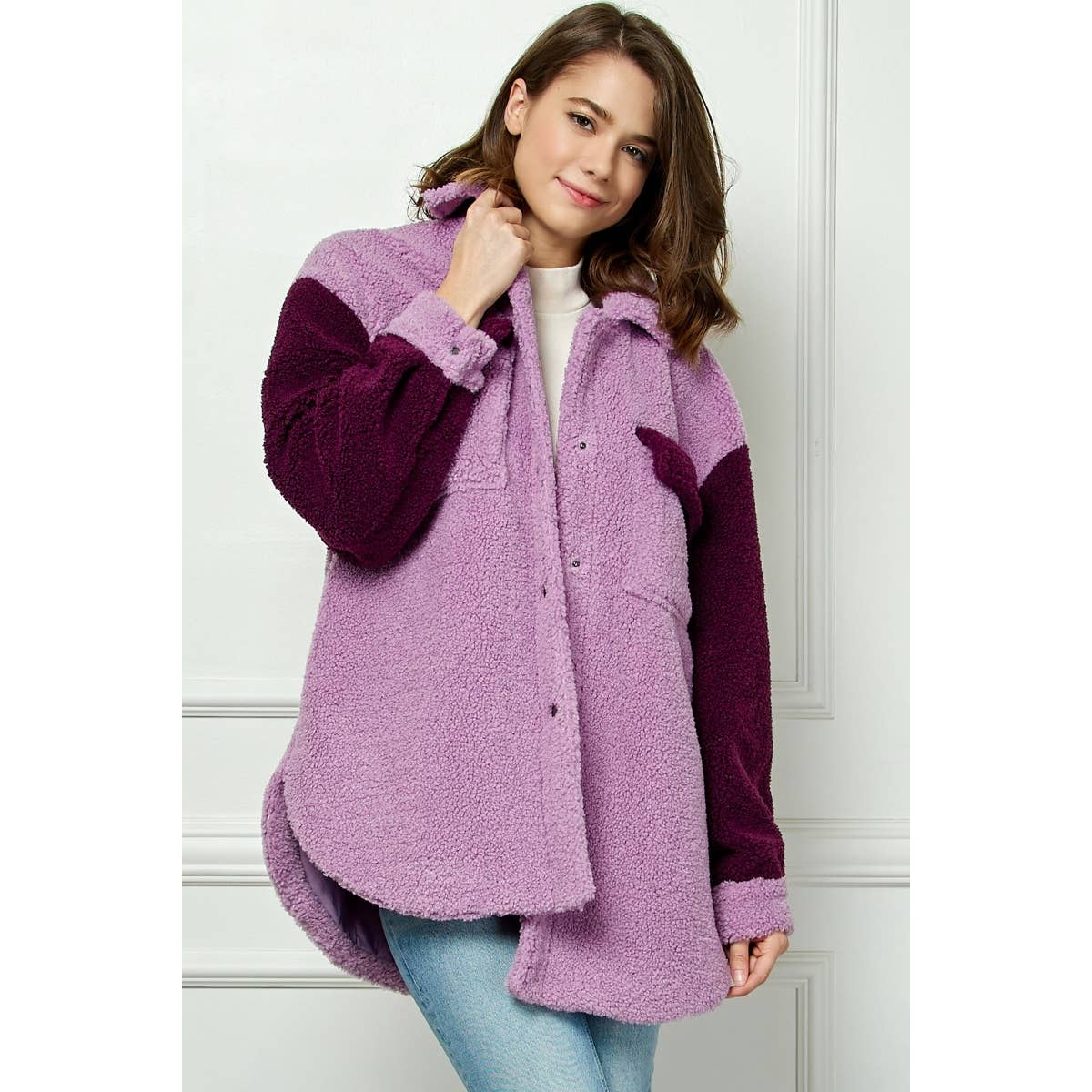 Teddy Sherpa Contrast Jacket