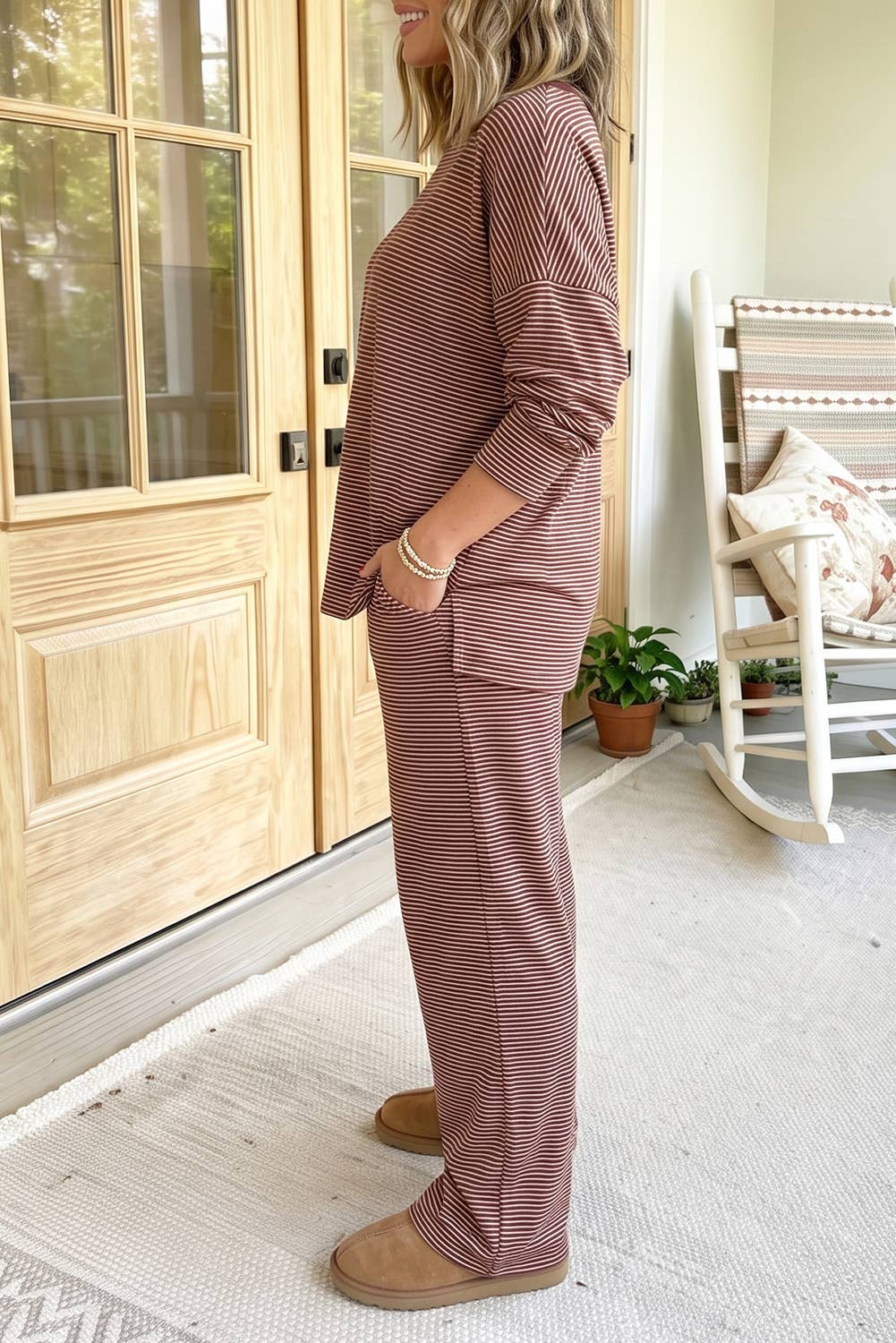 Coco Oversized Stripe Top and Pants Set