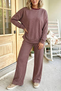 Coco Oversized Stripe Top and Pants Set