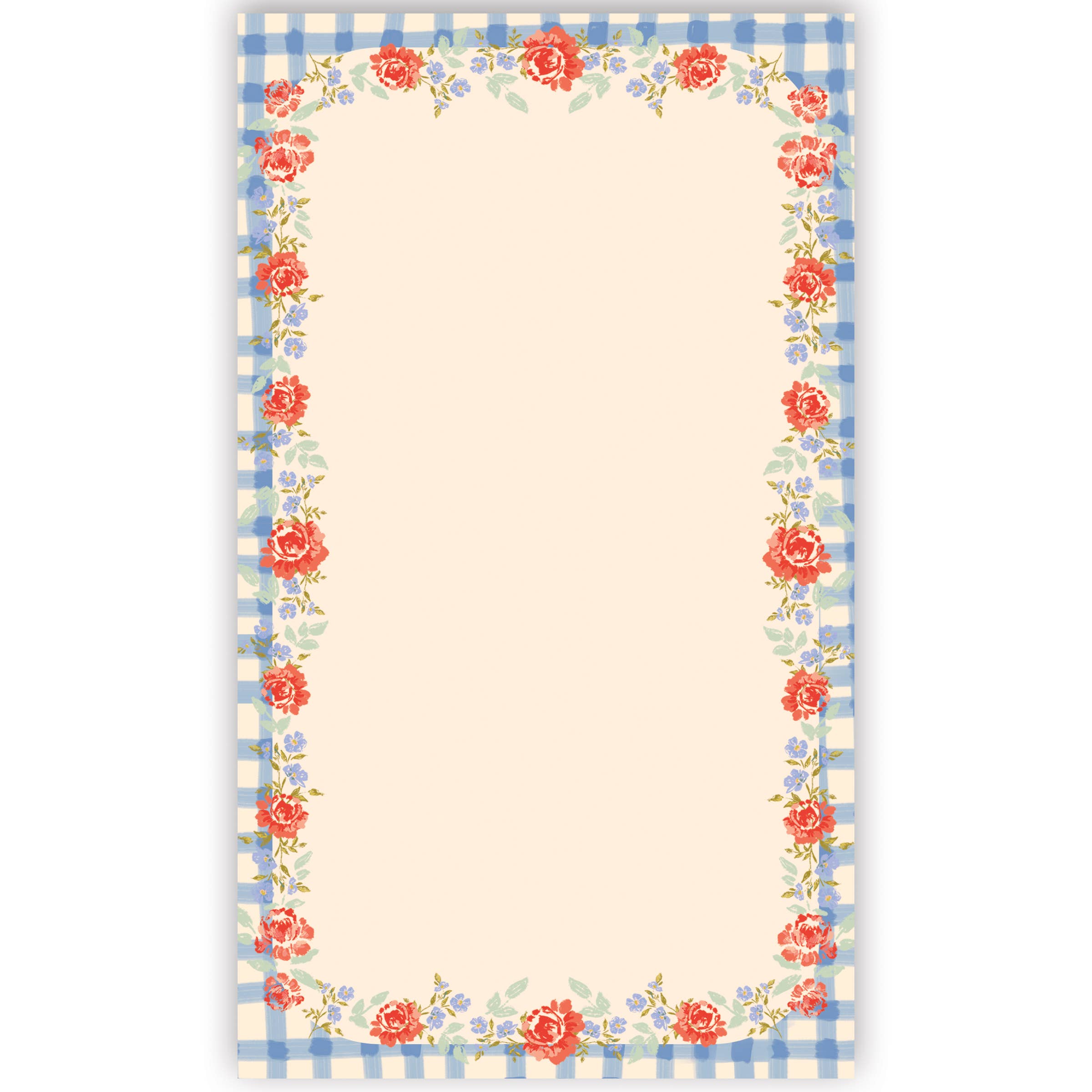 Floral Gingham Large Notepad