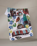 Geometry Greetings From Illinois Tea Towel