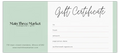 Main Three Market Gift Certificate